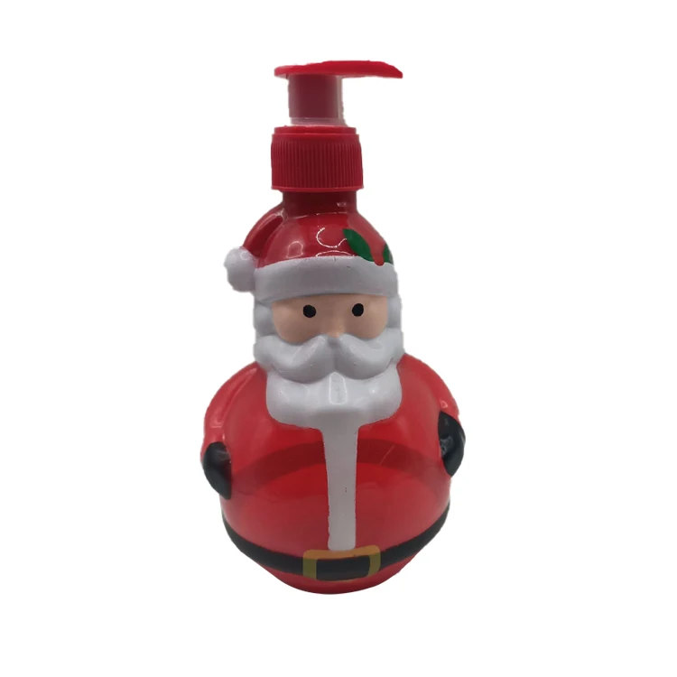 Manufacturer  Shower Gel Doll Bottle Children Cute Cartoon Snowman Plastic Shampoo Christmas Bottle For Christmas Gifts