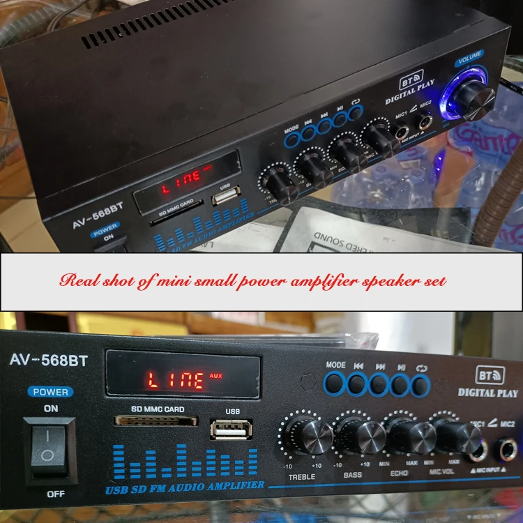 VA-568/MS50 pa outdoor audio in wall pa music speaker Home Theatre Audio System  Power Amplifier With Remote Control 5 inch set