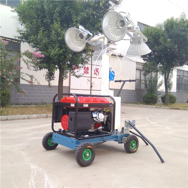 4x1000W mobile light towers hydraulic telescopic mast portable outdoor lighting tower