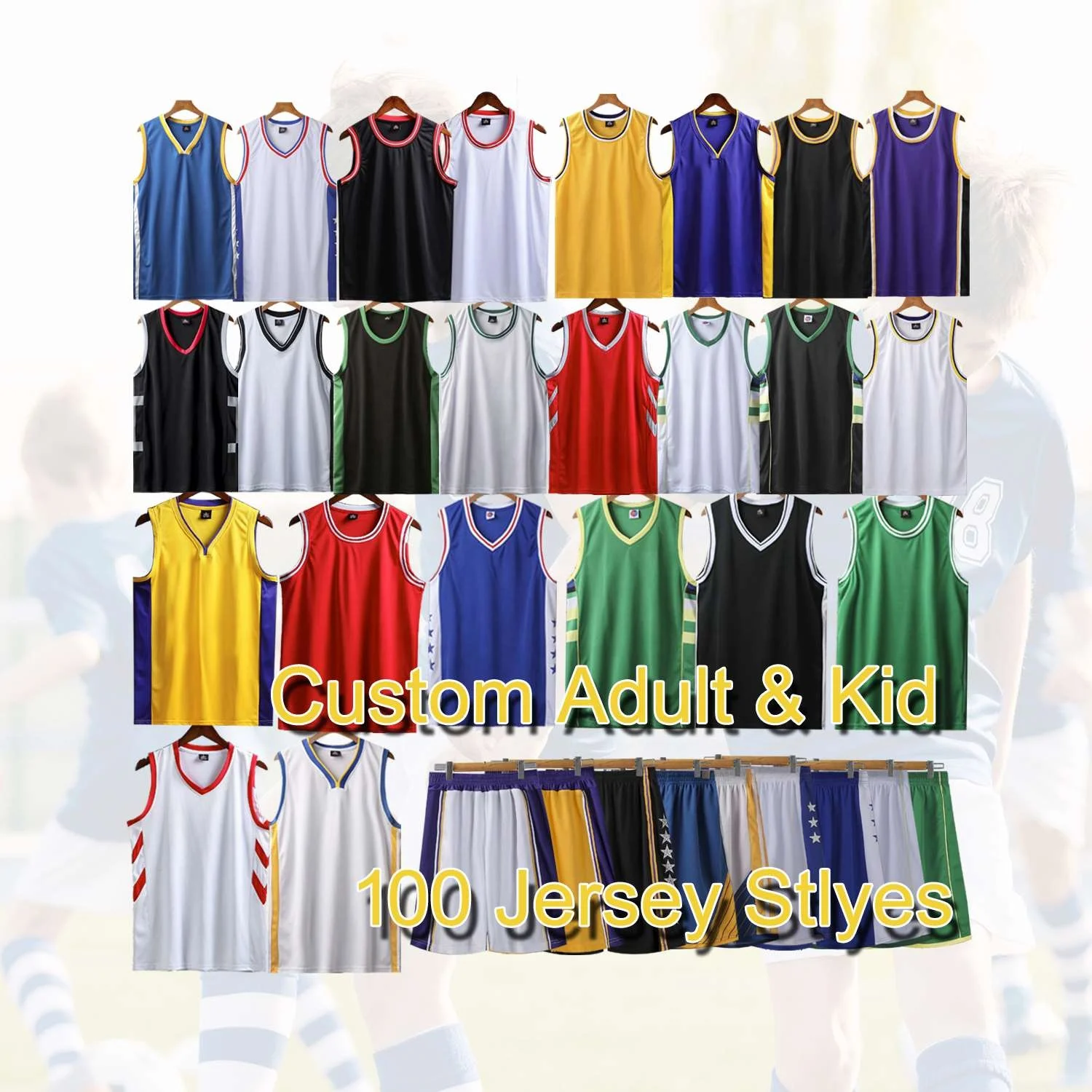 Youth Yellow Green Gold World Xl And WoMen Sublimation Printing Cheap Basketball Jersey