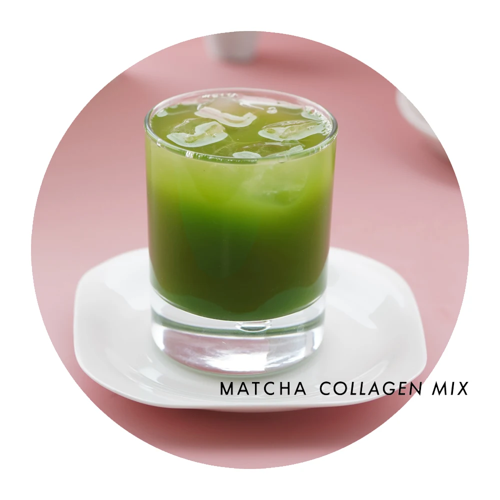 Japanese collagen mix matcha organic green tea powder for skin care