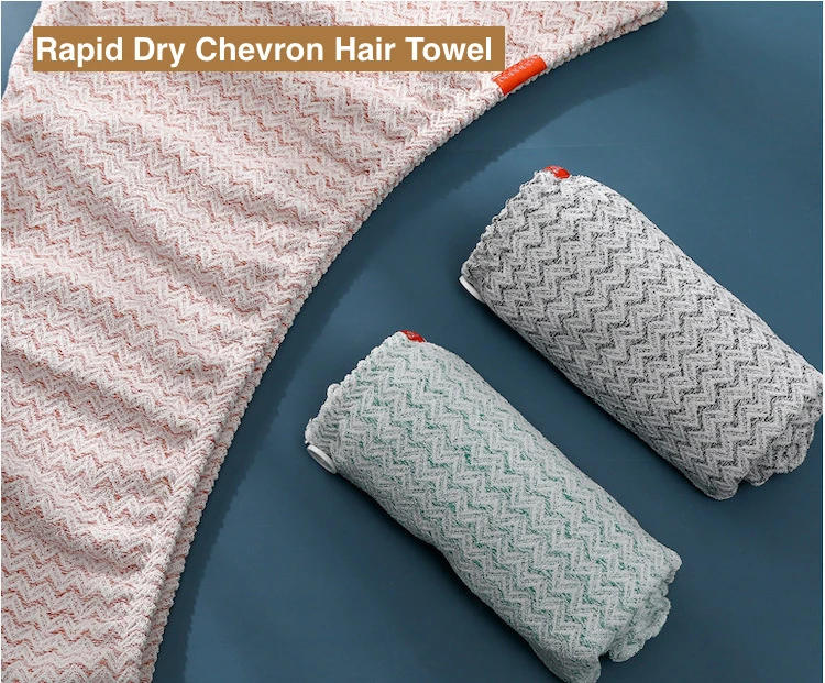 Super Absorbent Customized Logo Women Microfiber Dry Hair Turban Waffle Hair Towel