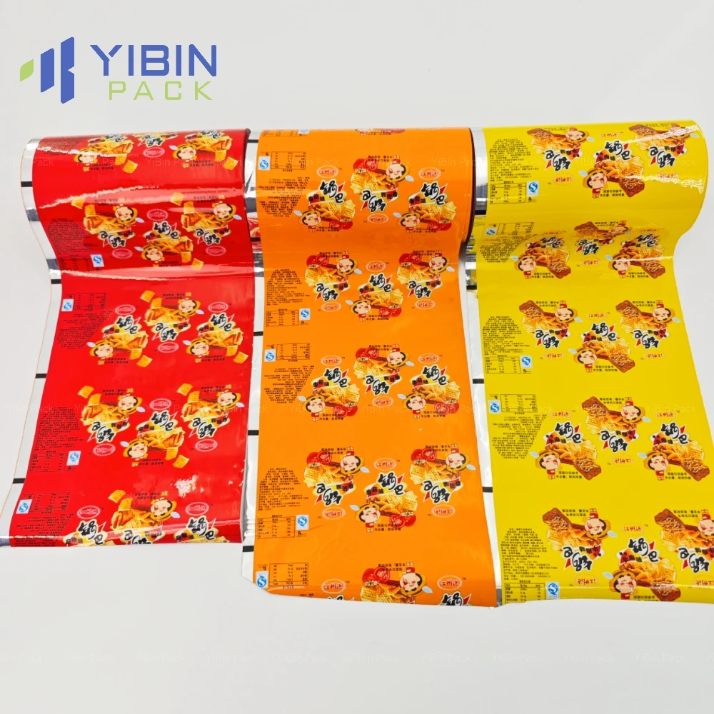 Factory Shiny Metallized Plastic Automatic packaging Film Roll for small Candy Biscuits Sachet Lollipop packaging wrap roll film