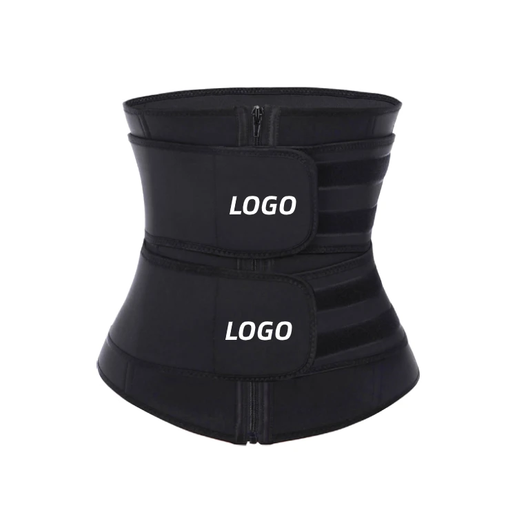 
Wholesale Body Shaper 7 Steel Boned Black Big Size Latex Waist Slimmer With Sticker Enhancer 