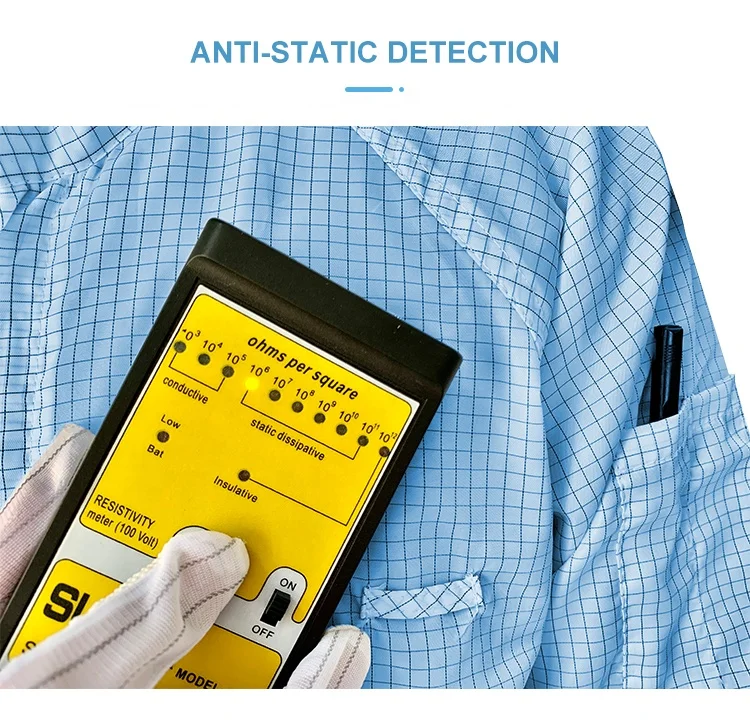 Antistatic ESD Fire Retardant Coverall Polyester Safety Rain Needle Labcoat Finger Cotton Lab Desktop Anti-static Coating