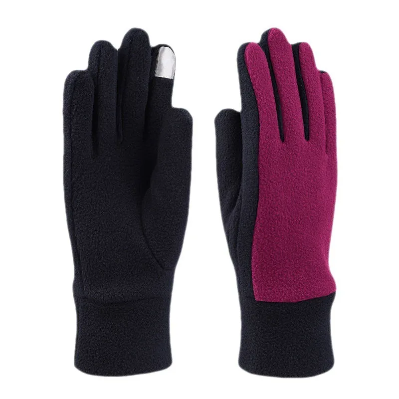 High Quality Outdoor Ski Sports touch screen Fleece Gloves Winter Warm Polar Fleece Gloves