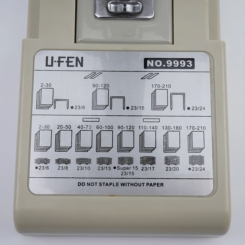 YF9993 staple 23/6-23/24 capacity 220 sheets heavy duty long arm reach stapler