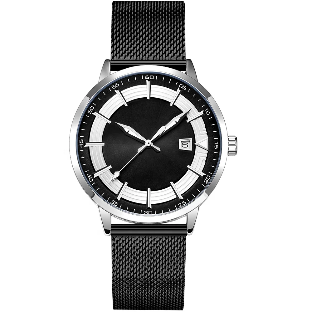  Sinobi Mens Watch with Calendar Design Luxury Luminous hand dial Wristwatches Waterproof Quartz Male Watchs