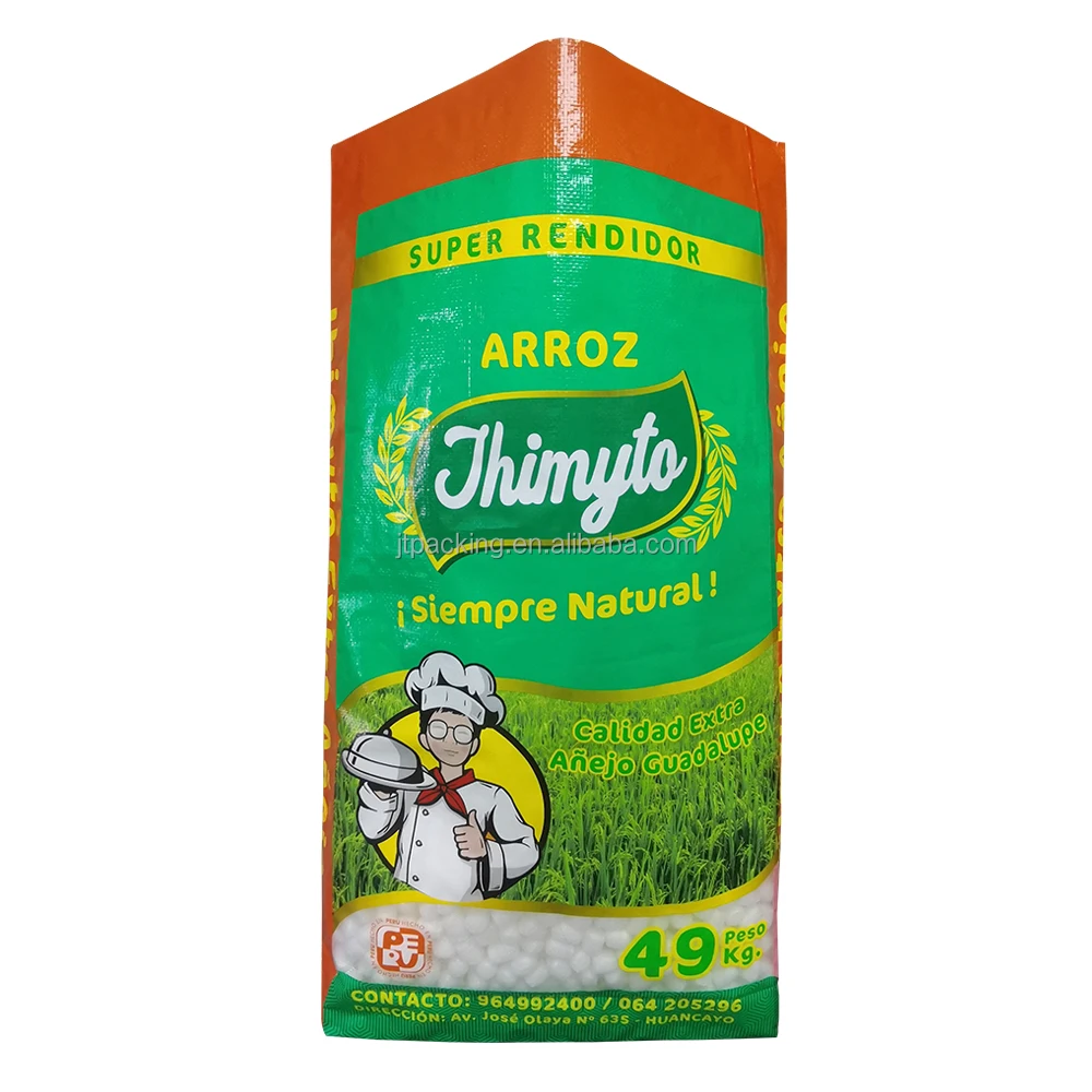 Manufacturer BOPP Transparent Polypropylene Sacks Bags Flour Rice Packing Bag for Rice Grain 5kg 10kg 25kg 50kg