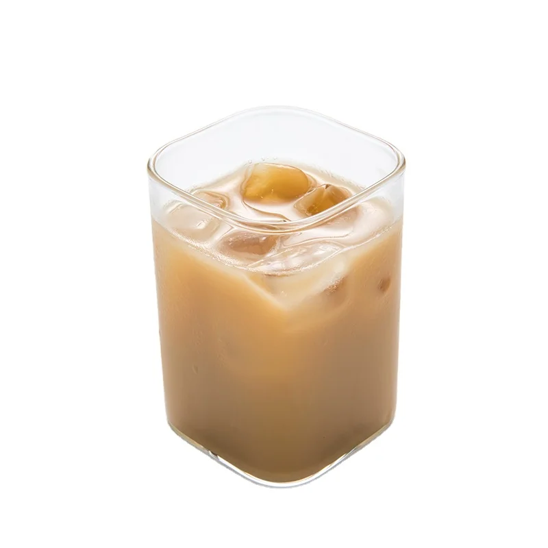 Hot Selling Square Glass Beer Mugs Drinking Beer Glass Cups for Home Bars