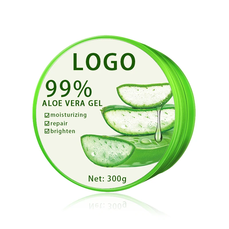 Private Label  Skin Repairing Smoothing Gel Aloe Vera Face Cream Natural Organic 99% Pure Aloe Vera Gel For Face Care