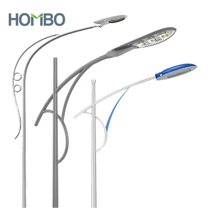 Wholesale Single Double Arm 12M 10M 8M 6M Galvanized Cast Aluminum Solar Road Street Light Pole