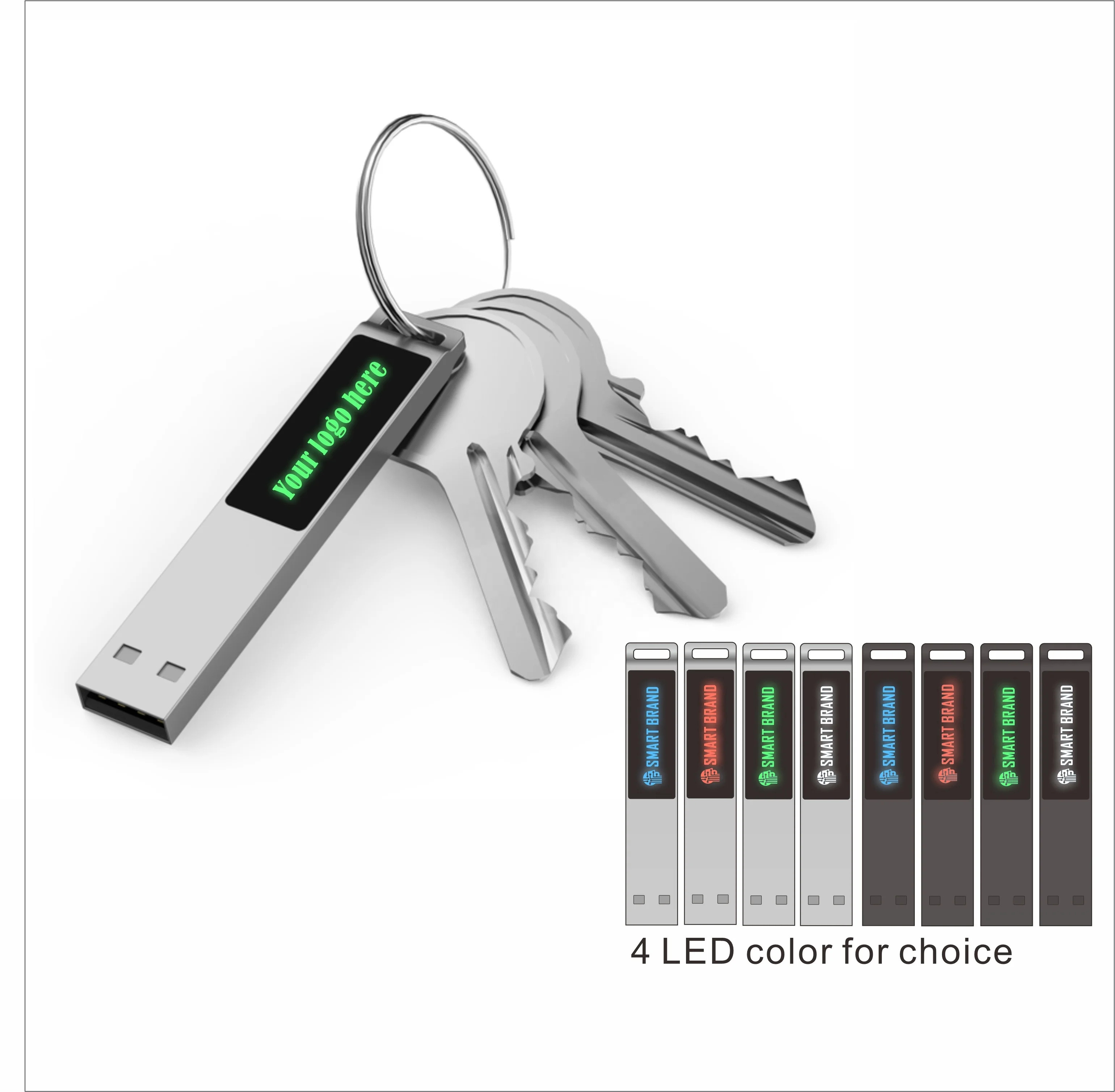Hot Model USB Drive Light up Logo Custom Logo 1GB 2GB 4GB 8GB 16GB 32GB 64GB Pendrive USB Flash Drive