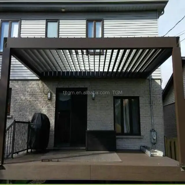 
TGM Aluminium Motorized Waterproof Opening Louvred Pergola System Roofs 
