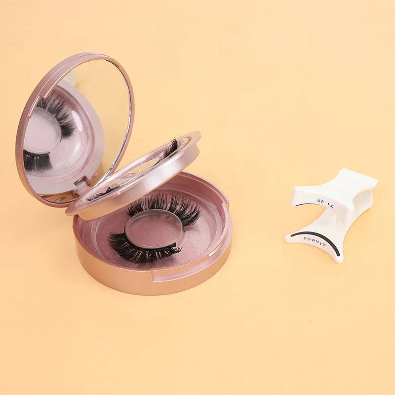 Wholesale Custom Logo Mirror Vegan Silk Quantum Magnetic Eye Lashes Kit With White Boxes