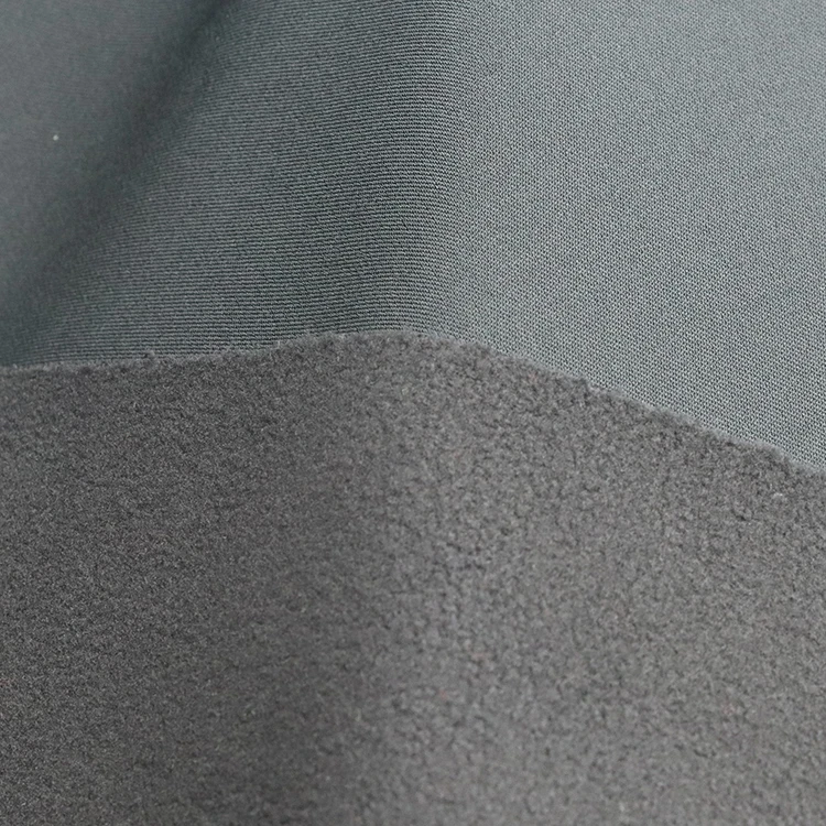 Medium weight functional 150D/144F polar fleece fabric twill bullet knitting fleece fabric for garment