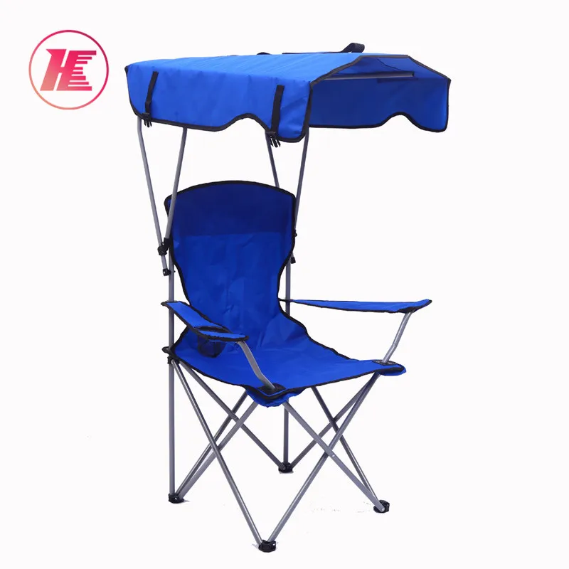 New Outdoor Portable Folding Fishing Chair With Canopy And Umbrella Beach Chair
