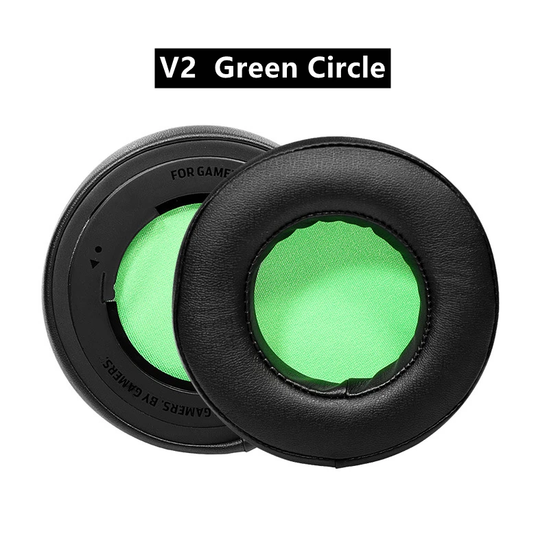 Replacement Oval Leather Sponge Gel Ear Cushion For Headset Round Kraken Pro 7.1 V2
