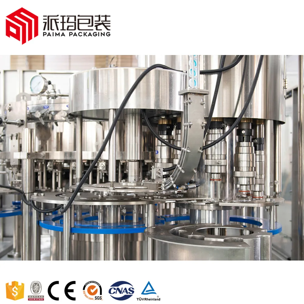 Fully Automatic Rotary 500ml Bottled Mix Fruit Flavor Aerated Flavored Vitamin Water Filling Making Production Machine