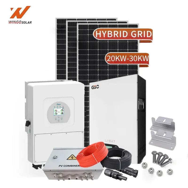 Гибридная энергетическая система Wingosolar полный комплект 10 кВт 20 30 40 домашние солнечные энергетические системы