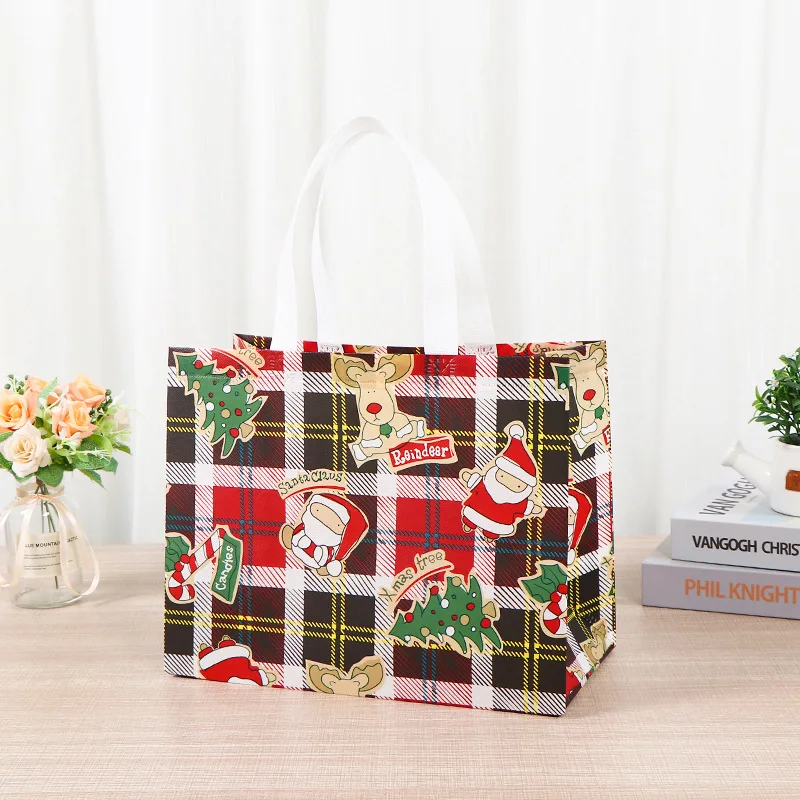 New Arrival Custom cheap reusable non woven bag Christmas gift shopping bags with your own logo