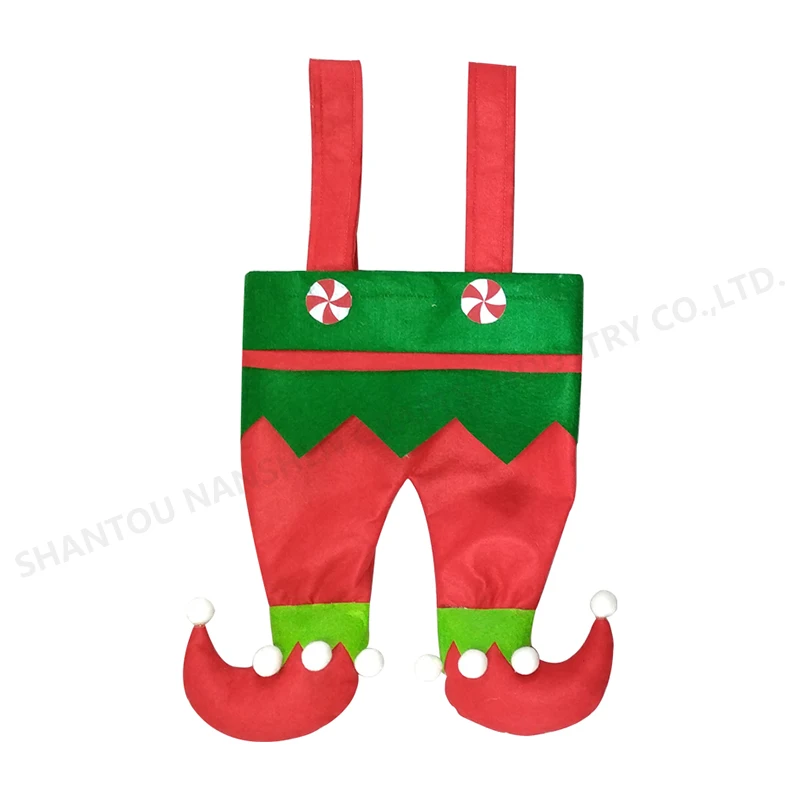 Real Stock Whole new design Christmas decoration Red and green stripes Christmas Candy Bag For Christmas gaft