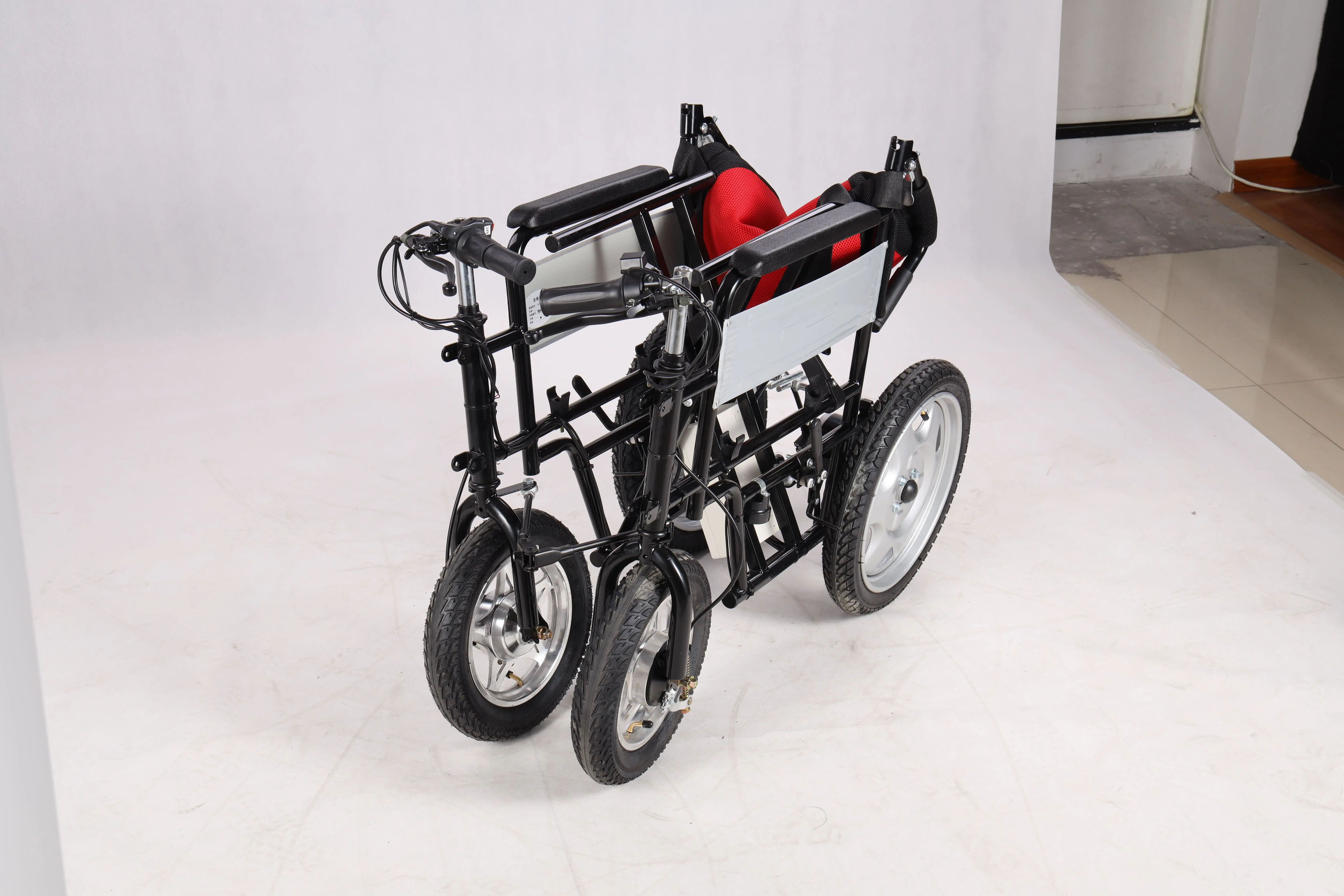 Double handle control     it can be upgraded Dual motors  electric wheelchair rehabilitation equipment