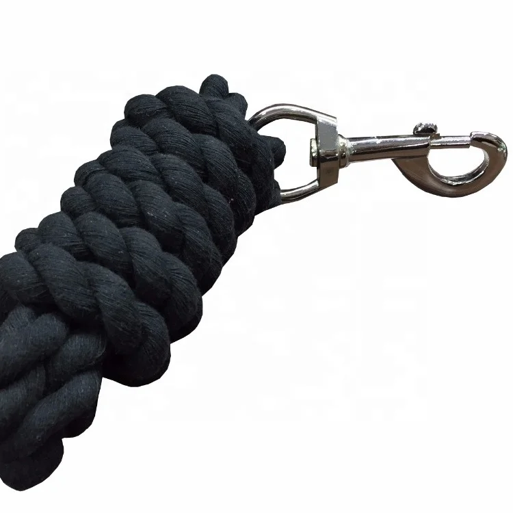 
TWISTED COTTON HORSE LEAD ROPE WITH TRIGGER CLIP SNAP HOOK HALTER LEAD HORSE COTTON WEB TRAINING LEASH 
