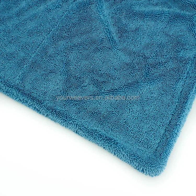 OEM Custom Microfiber Towel Car 1400GSM 80x50cm Detailing Quick-Dry Super Absorbent Twisted Loop Car Cleaning Drying Towels