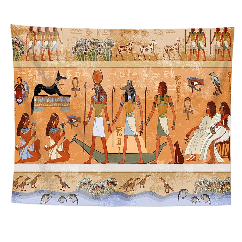 Retro Series of Ancient Egyptian Tapestry Wall Hanging Hippie Egypt Psychedelia Tapestry