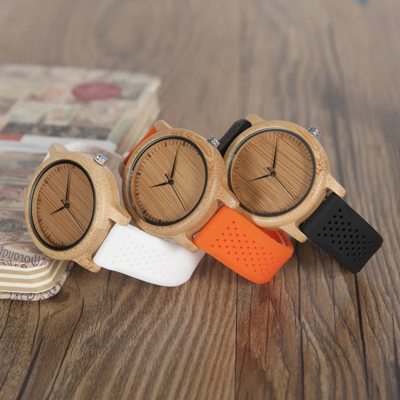 BOBO BIRD Wholesale Luxury Silicone Men Wood Watches