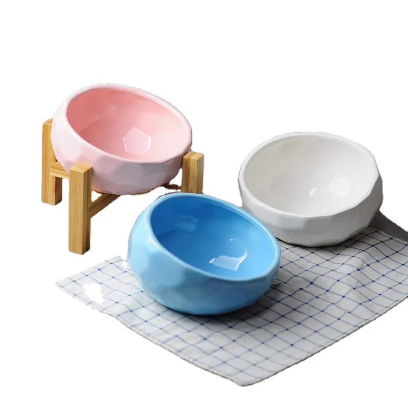 
Wholesale Luxury Dog Food Bowls Custom Logo Cat Pet Bowl Hundenapf 15 degree tilted cat bevel pet bowl 