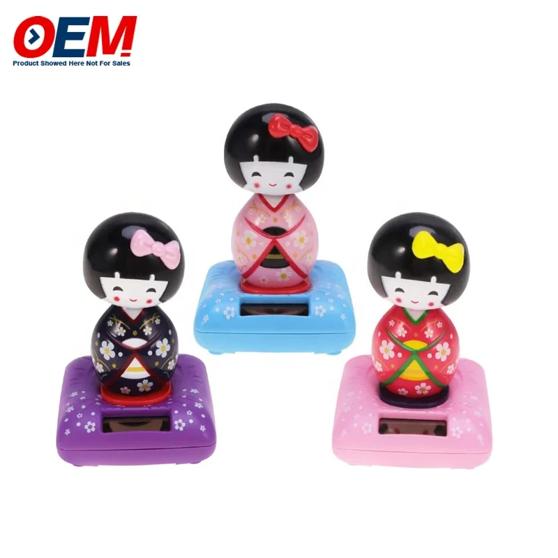 Custom Solar Powered Bobble Shaking Head Dancing Animal Toy Car Dash Board Decorations