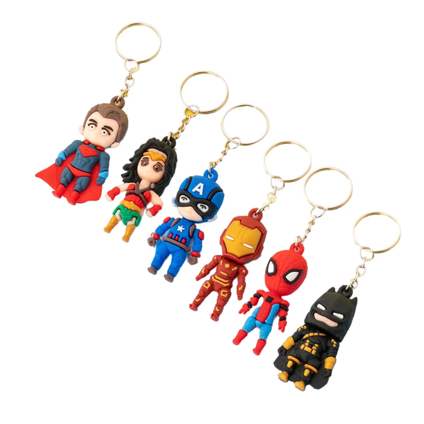 Cartoon Marvel hero  keychain pendant, DIY hand-made semi-finished products of small parts, exquisite bag ornaments
