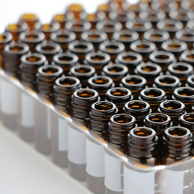 LanJing High Quality Airtight 1ml 2ml 5ml 10ml Sterile Glass Vial with writing area micro sampling vials for Gas Chromatography