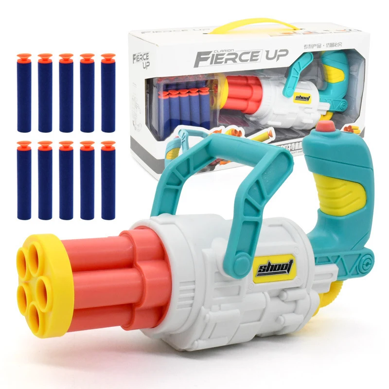 
cheap Gatling Soft dart Foam Bullet Automatic toy gun for boy 
