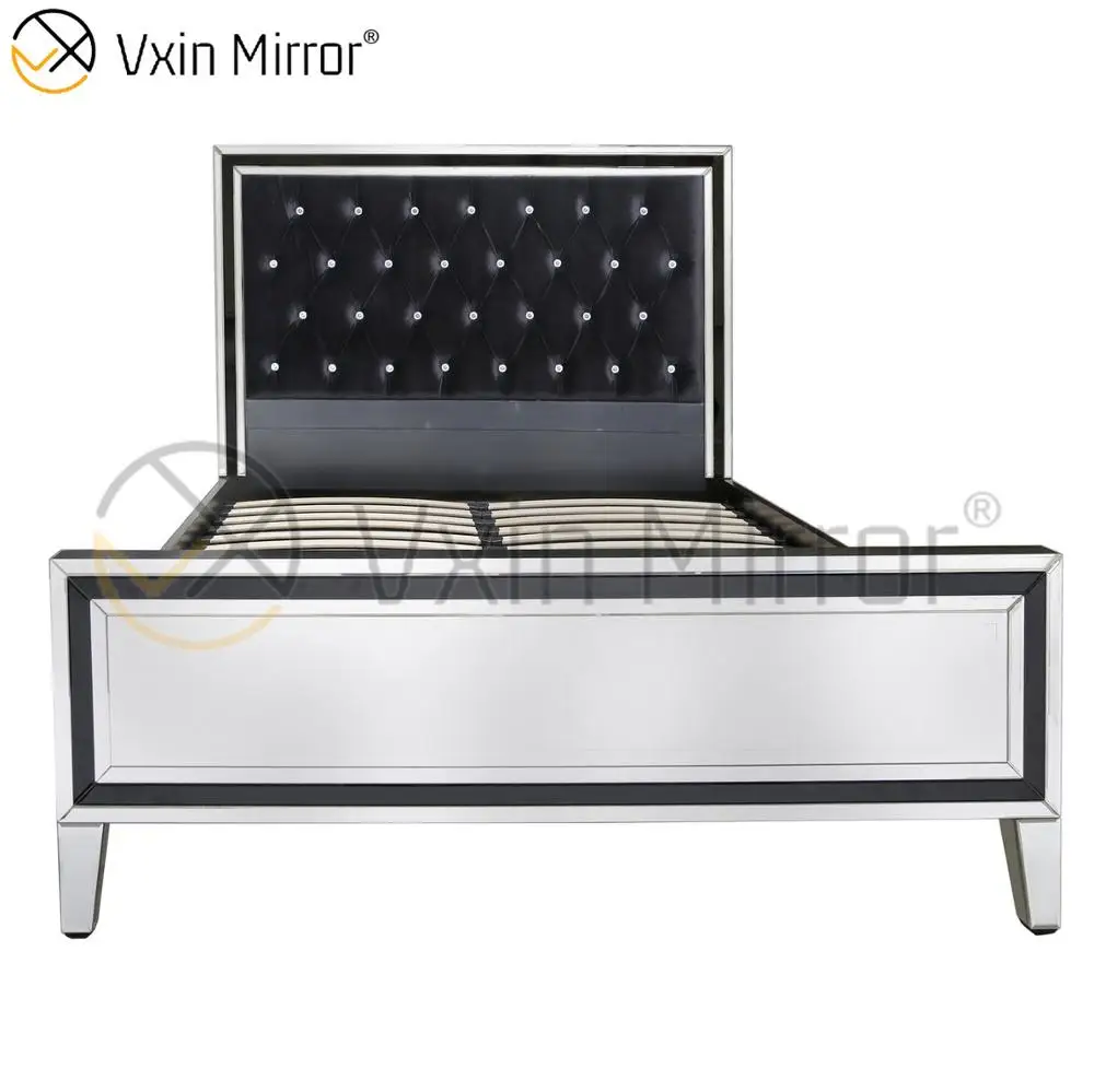  Vxin зеркальная мебель WXWF-1081Black зеркальные линзы в серебристой стеклянный зеркальный двуспальная