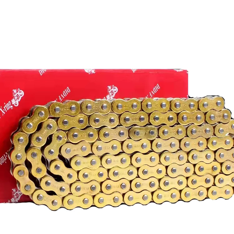 Custom 420 O-ring X-ring gold motorcycle chain for South America