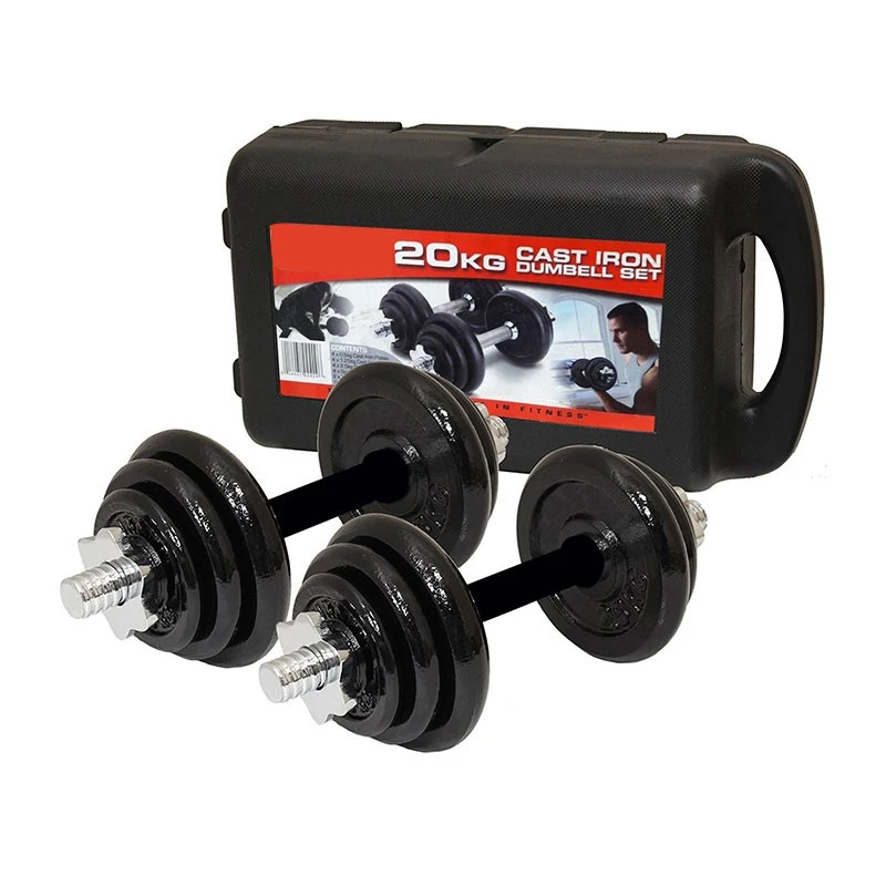 Altere Pesasp De Gym Equipment Kit Manubri Palestra Custom Chrome Adjustable Black Painted 30kg 20 Kg 20kg Cast Dumbbell Set