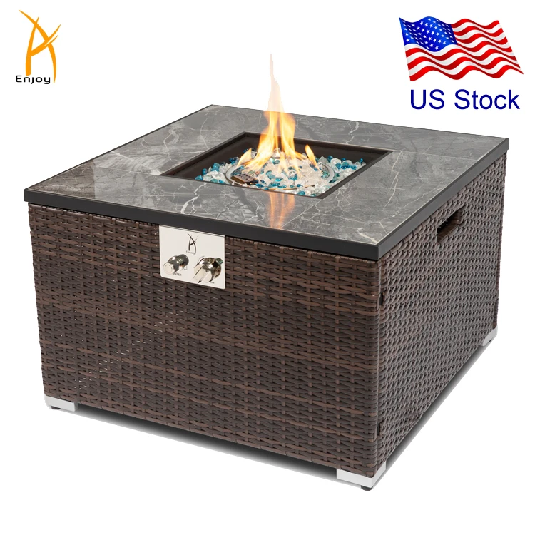 US Drop Shipping Available Propane Fire Pit Table Patio Gas Fire Pit table Outdoor Fire Table free shipping