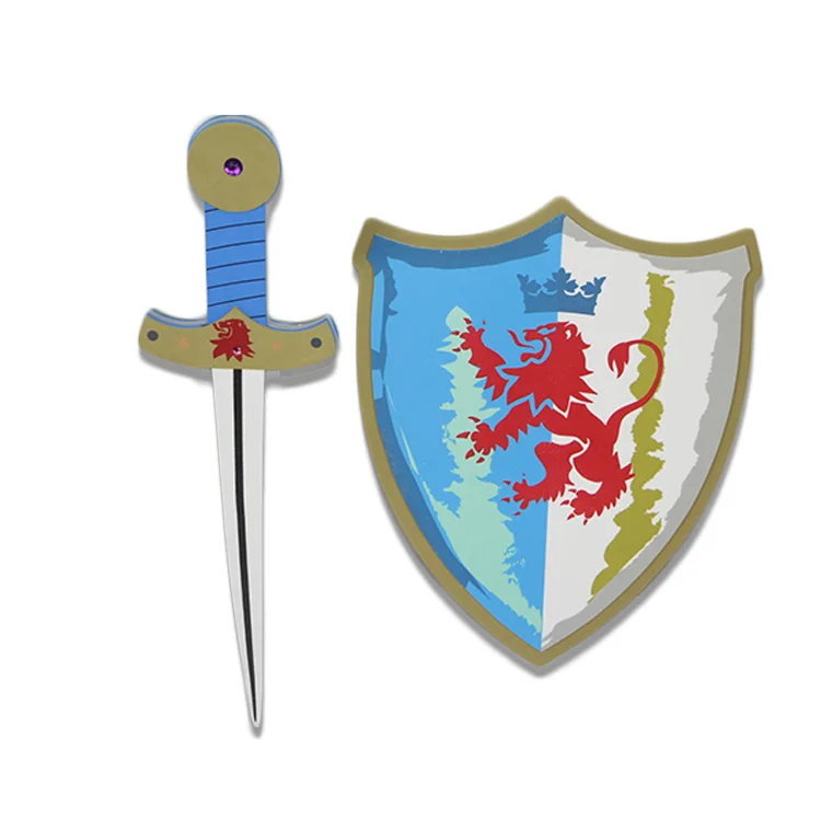 2024 Popular Safe Sword and Shield Set Toys for Kids Soft EVA Foam Toy Sword And Shield Foam Weapon