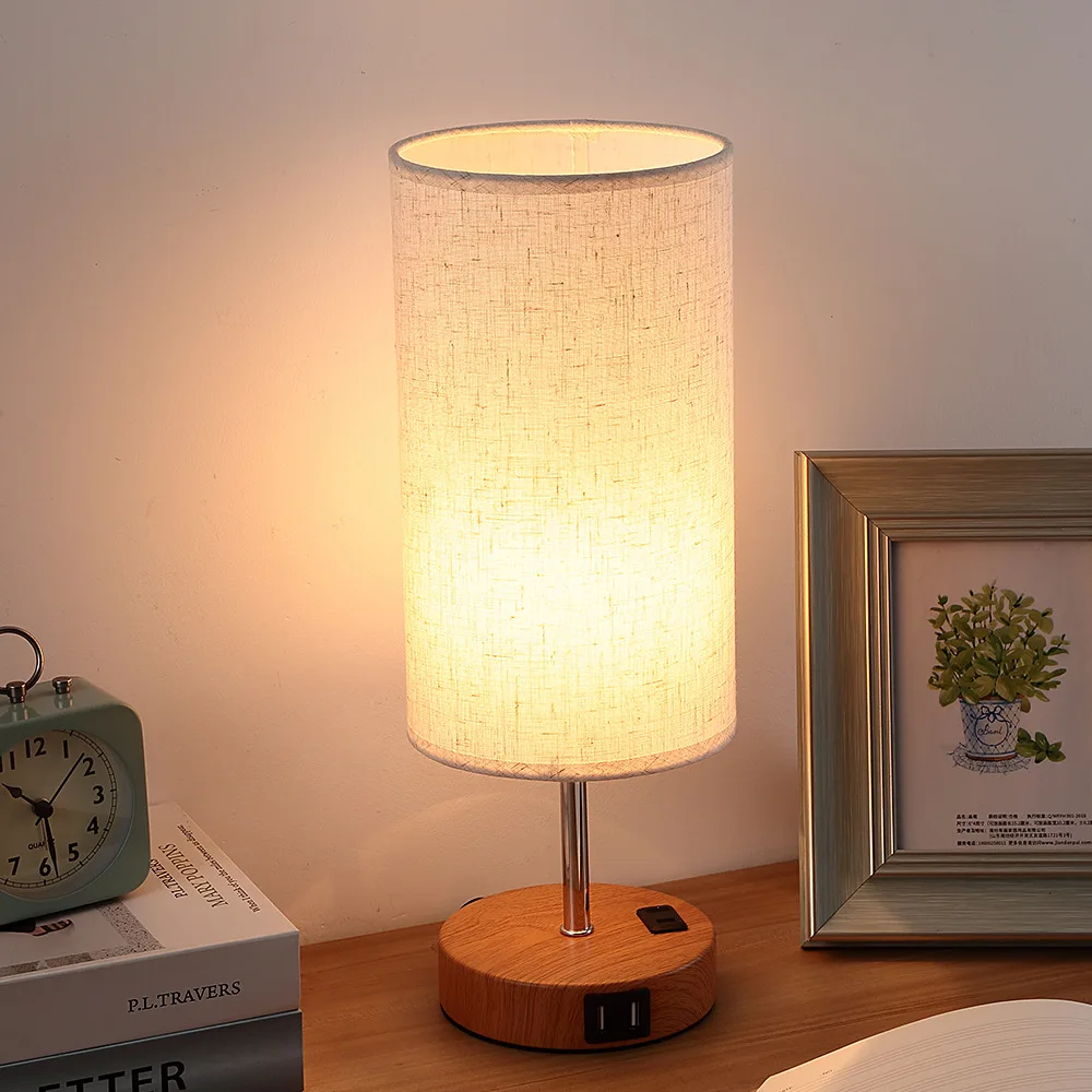 USB Charging Type A And C Port Touch Dimming Hotel Room Desk Bedroom Bedside Simple Modern Decorative Rechargeable Table Lamps