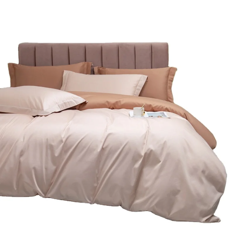 2022 luxury new pure cotton satin quilt cover bed sheet pillowcase bed set four-piece set