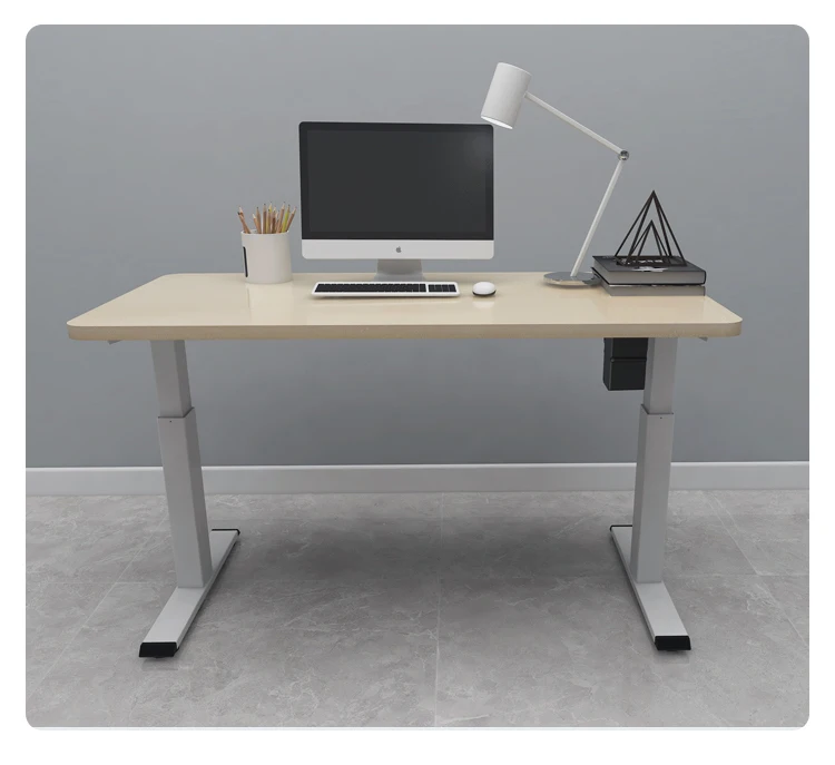 Electric Sit To Stand Office Gaming Metal White Desk Adjustable Height Original Design Up Frame Children Study Table For Adult