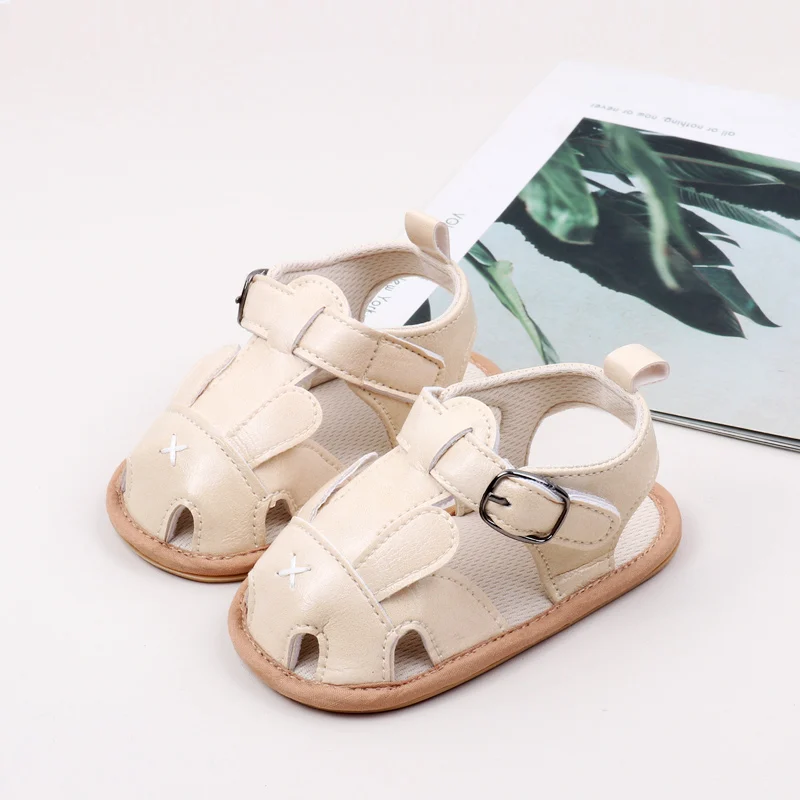 Hot selling baby boy and girl shoes soft TPR anti-slip beach walking toddler summer  sandal
