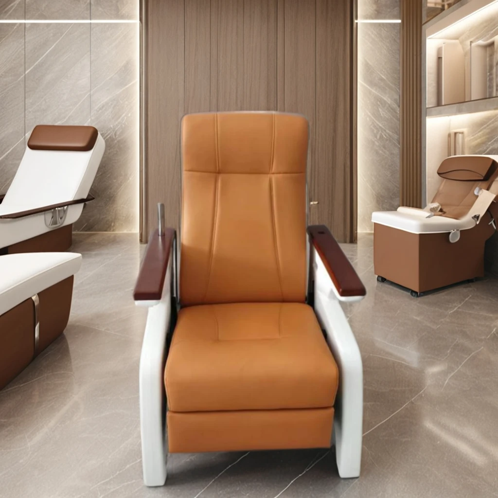 Customized Semi-Automatic Hospital Patient Infusion Chair Dialysis Blood Transfusion Chair IV Infusion and Spa Chair