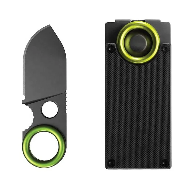 High Quality GDC Money Clip Pocket Knife mini Fixed Blade Knife Case EDC Gear Equipment Stainless Steel G10 Sheath