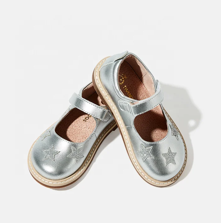 Girls Handmade Hard Soled Scallop T Bars Leather Shoes Stitch Down Mary Jane Baby Toddler Booties