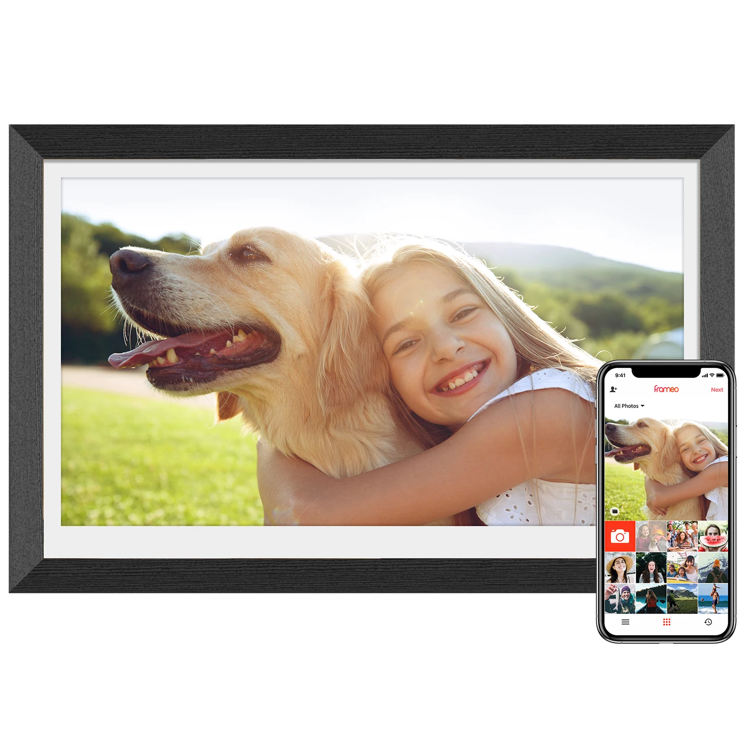 OEM ODM Factory Frameo APP 15.6 Inch Frame Share Photos Videos Nft Wifi Digital Photo Picture Frames with Touch Screen