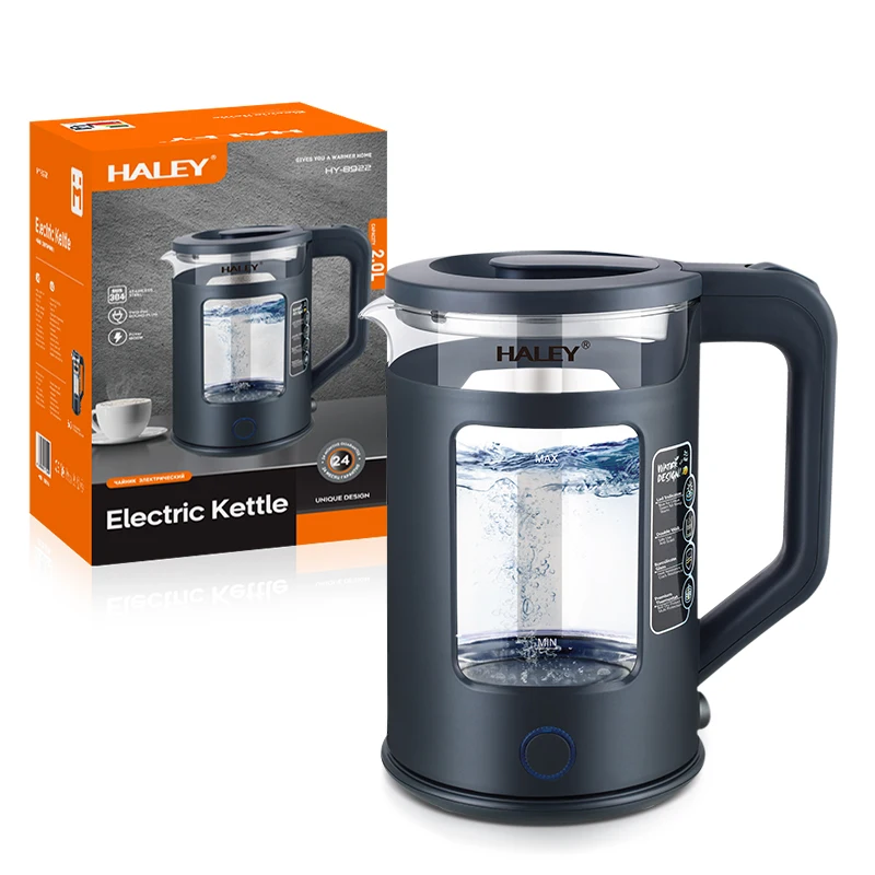 Новый Электрический чайник HALEY Kettle1800w с большой мощностью из нержавеющей стали портативный для пищевой воды